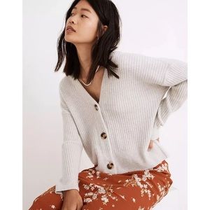 Madewell Cameron Ribbed Cardigan Sweater in Coziest Yarn